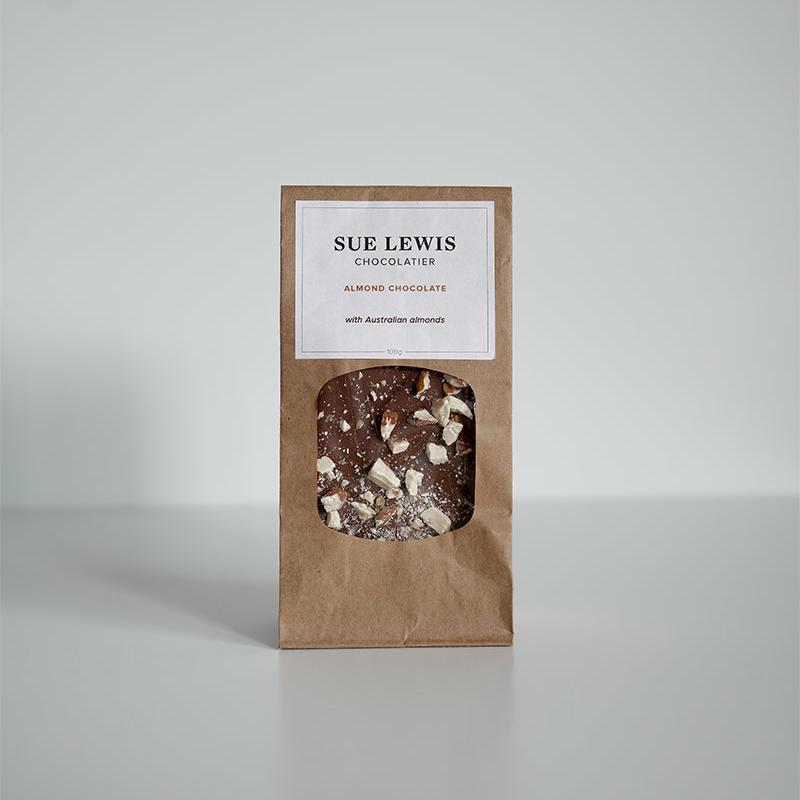 Sue Lewis Almond Bark 100g