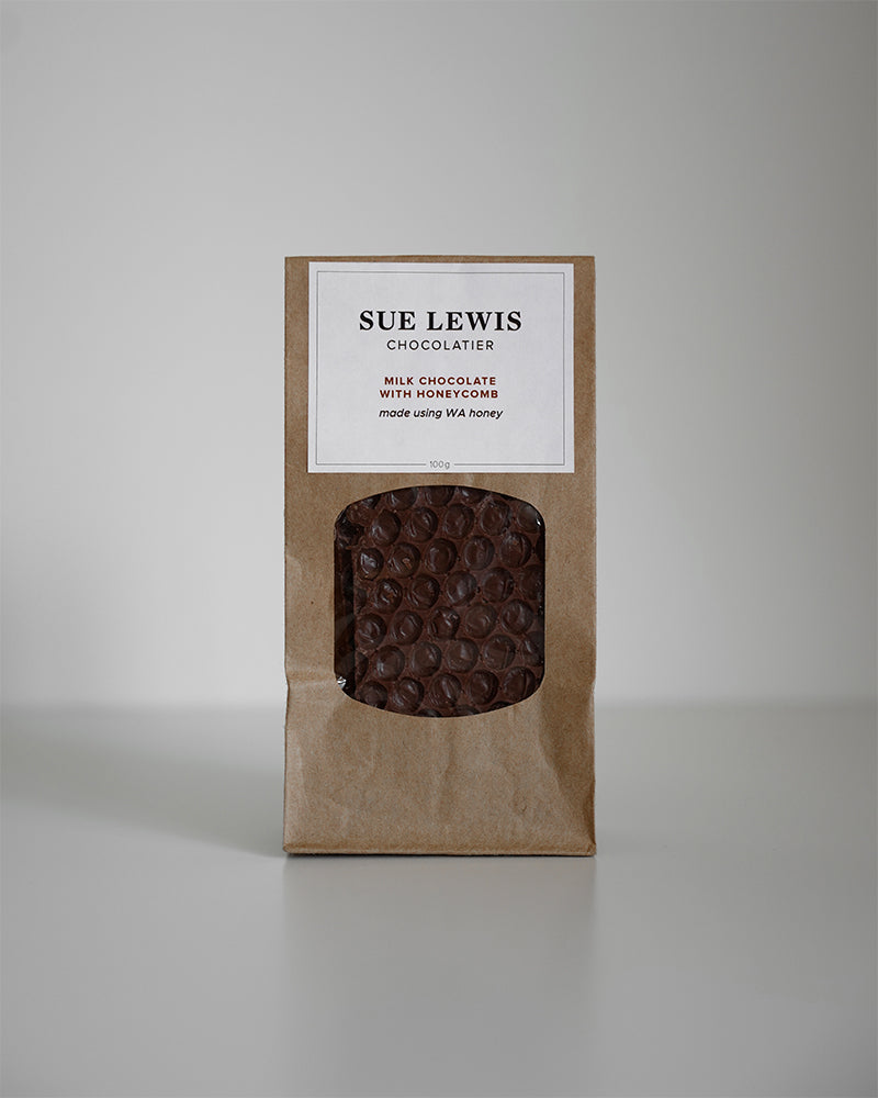 Sue Lewis Milk Chocolate with Honeycomb 100g